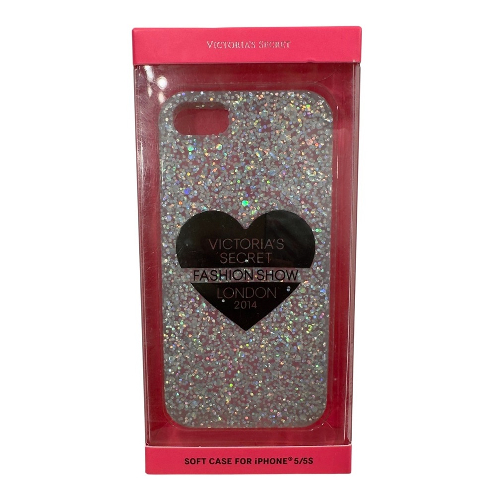 NEW Victoria's Secret 2014 Fashion Show London iPhone 5/5s Glitter Heart Case